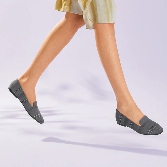 vivaia Shoes - ⬇️⬇️ N E W VIVAIA recycled loafer flats silver grey stripe 10.5 US NEW